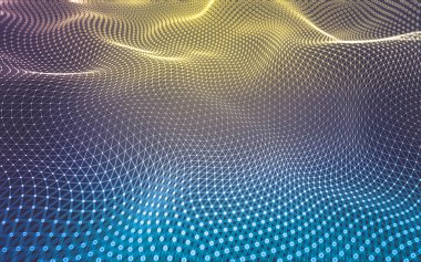 Çokgen alanı düşük Poli koyu arka plan, 3d render