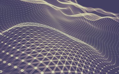 Çokgen alanı düşük Poli koyu arka plan, 3d render