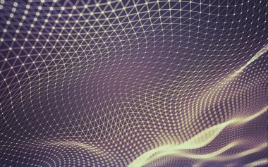 Çokgen alanı düşük Poli koyu arka plan, 3d render