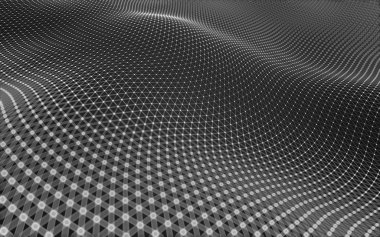 Çokgen alanı düşük Poli koyu arka plan, 3d render