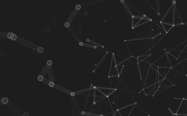 Çokgen alanı düşük Poli koyu arka plan, 3d render