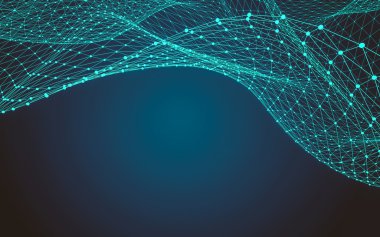 Çokgen alanı düşük Poli koyu arka plan, 3d render