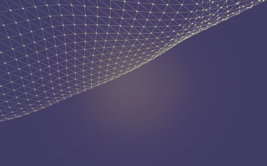 Çokgen alanı düşük Poli koyu arka plan, 3d render