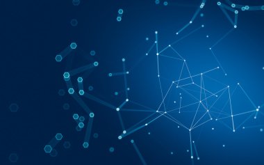 Çokgen alanı düşük Poli koyu arka plan, 3d render