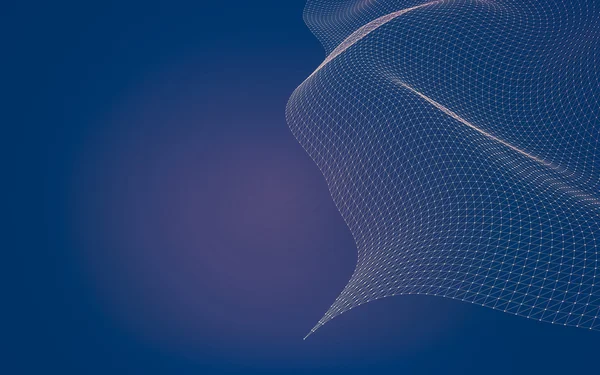 Çokgen alanı düşük Poli koyu arka plan, 3d render