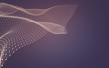 Çokgen alanı düşük Poli koyu arka plan, 3d render