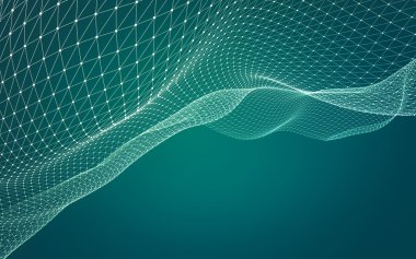 Çokgen alanı düşük Poli koyu arka plan, 3d render