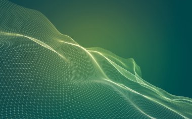 Çokgen alanı düşük Poli koyu arka plan, 3d render