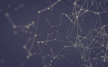 Çokgen alanı düşük Poli koyu arka plan, 3d render