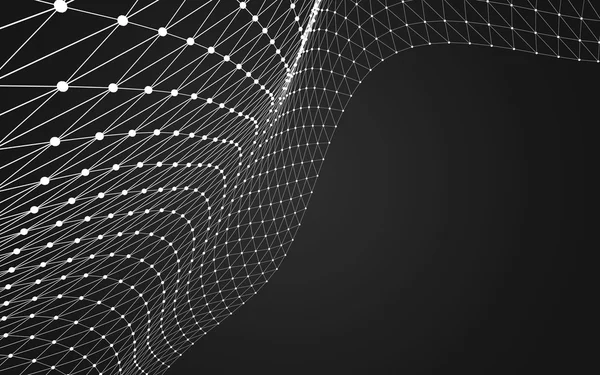 Çokgen alanı düşük Poli koyu arka plan, 3d render