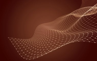 Çokgen alanı düşük Poli koyu arka plan, 3d render