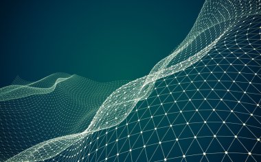 Çokgen alanı düşük Poli koyu arka plan, 3d render