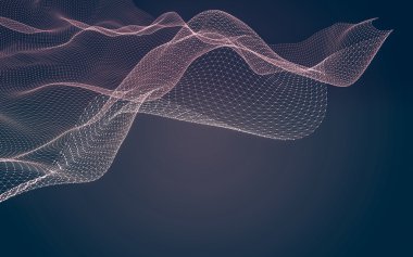 Çokgen alanı düşük Poli koyu arka plan, 3d render