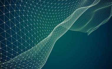 Çokgen alanı düşük Poli koyu arka plan, 3d render