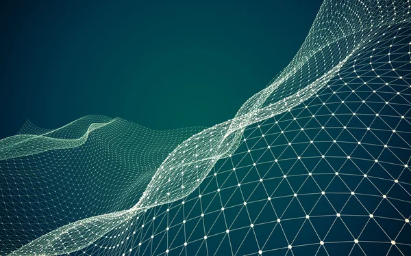 Çokgen alanı düşük Poli koyu arka plan, 3d render