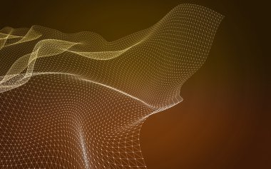 Çokgen alanı düşük Poli koyu arka plan, 3d render