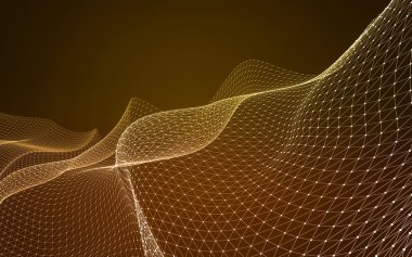 Çokgen alanı düşük Poli koyu arka plan, 3d render