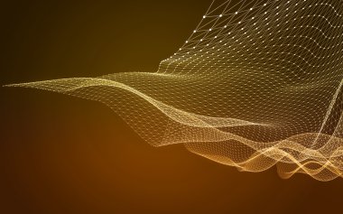 Çokgen alanı düşük Poli koyu arka plan, 3d render