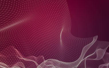 Çokgen alanı düşük Poli koyu arka plan, 3d render