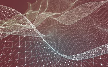 Çokgen alanı düşük Poli koyu arka plan, 3d render