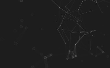 Çokgen alanı düşük Poli koyu arka plan, 3d render