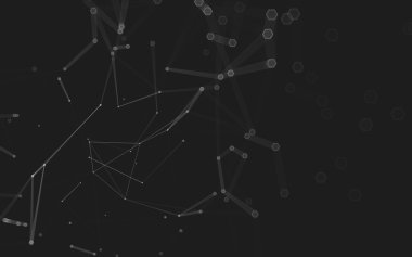 Çokgen alanı düşük Poli koyu arka plan, 3d render