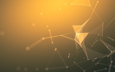 Çokgen alanı düşük Poli koyu arka plan, 3d render