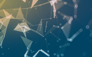 Çokgen alanı düşük Poli koyu arka plan, 3d render