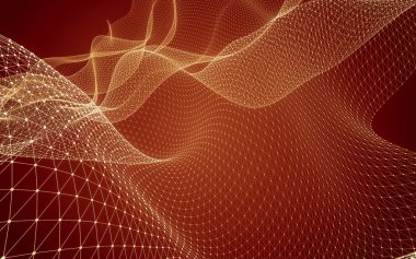 Çokgen alanı düşük Poli koyu arka plan, 3d render