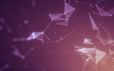 Çokgen alanı düşük Poli koyu arka plan, 3d render