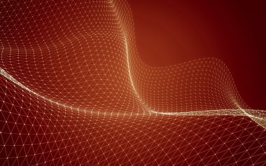 Çokgen alanı düşük Poli koyu arka plan, 3d render