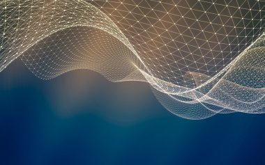 Çokgen alanı düşük Poli koyu arka plan, 3d render