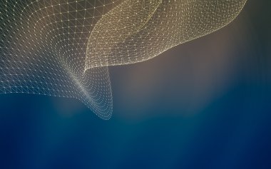 Çokgen alanı düşük Poli koyu arka plan, 3d render