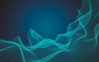 Çokgen alanı düşük Poli koyu arka plan, 3d render