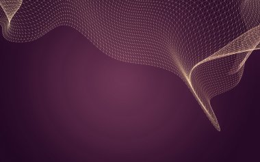 Çokgen alanı düşük Poli koyu arka plan, 3d render