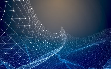 Çokgen alanı düşük Poli koyu arka plan, 3d render