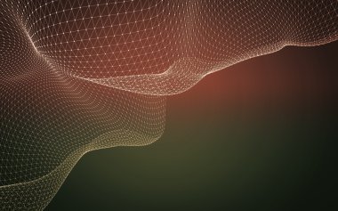 Çokgen alanı düşük Poli koyu arka plan, 3d render