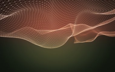 Çokgen alanı düşük Poli koyu arka plan, 3d render