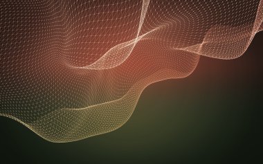 Çokgen alanı düşük Poli koyu arka plan, 3d render