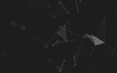 Çokgen alanı düşük Poli koyu arka plan, 3d render
