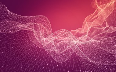 Çokgen alanı düşük Poli koyu arka plan, 3d render