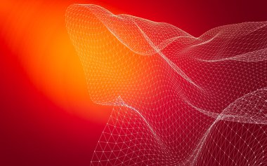 Çokgen alanı düşük Poli koyu arka plan, 3d render