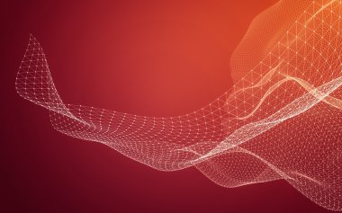 Çokgen alanı düşük Poli koyu arka plan, 3d render