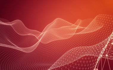 Çokgen alanı düşük Poli koyu arka plan, 3d render