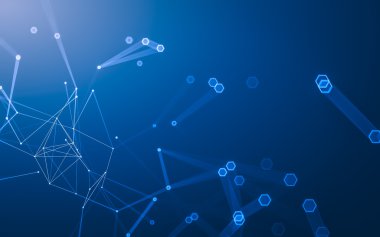 Çokgen alanı düşük Poli koyu arka plan, 3d render