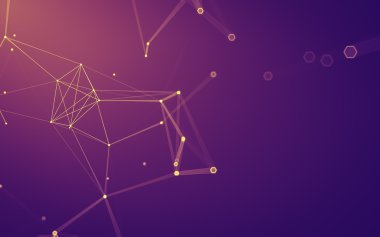 Çokgen alanı düşük Poli koyu arka plan, 3d render