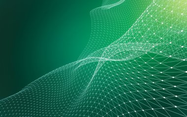 Çokgen alanı düşük Poli koyu arka plan, 3d render