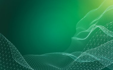 Çokgen alanı düşük Poli koyu arka plan, 3d render