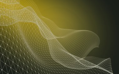 Çokgen alanı düşük Poli koyu arka plan, 3d render