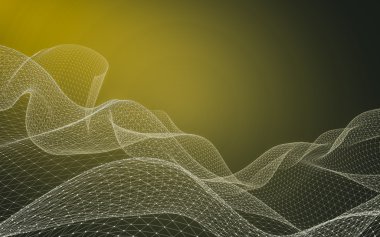 Çokgen alanı düşük Poli koyu arka plan, 3d render